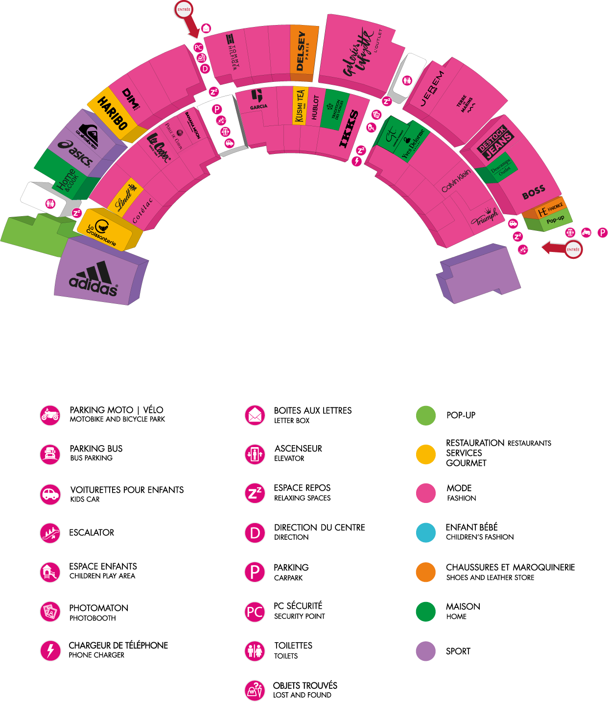 Plan du Channel Outlet Store